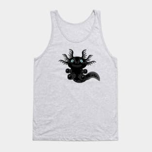 Cute Black Axolotl from the Space Tank Top